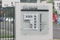 Plan de zone d'activités sur plexiglace
